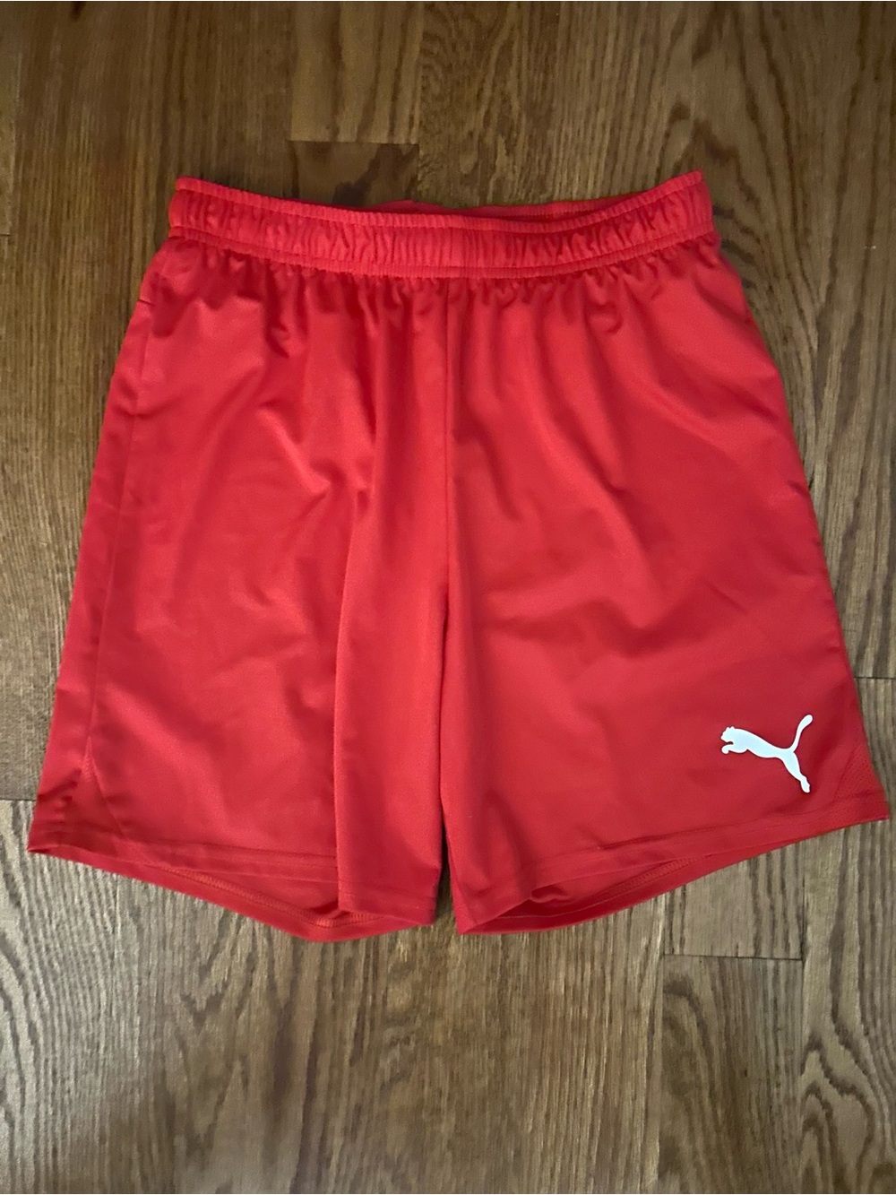 Puma Kid’s  Red Athletic Shorts with White Logo